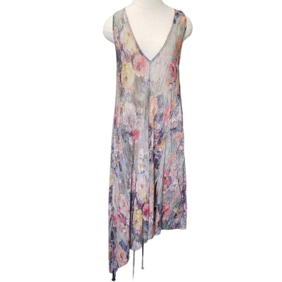 CT341 Zara Floral A-symmetrical Dress L - Picture 1 of 8